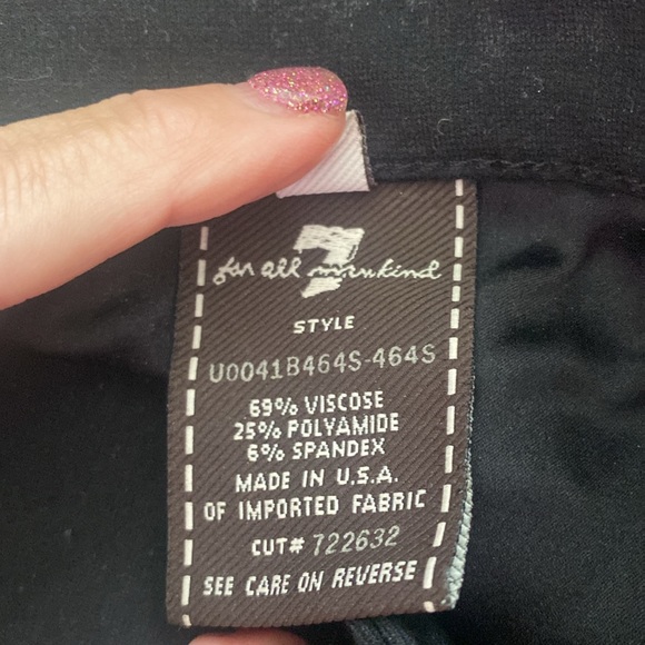 Black 7 for all mankind jeans/jeggings - Picture 6 of 10